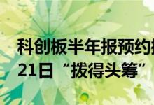 科创板半年报预约披露时间表出炉亚辉龙7月21日“拨得头筹”