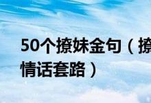 50个撩妹金句（撩妹土味情话大全撩妹子的情话套路）