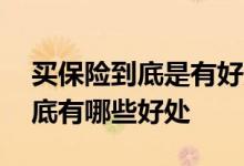 买保险到底是有好处还是没有好处 买保险到底有哪些好处
