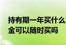 持有期一年买什么类型基金 一年持有期的基金可以随时买吗