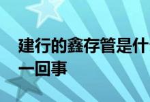 建行的鑫存管是什么意思 建行鑫存管是怎么一回事