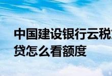 中国建设银行云税贷提高额度 建设银行云税贷怎么看额度
