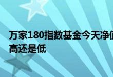 万家180指数基金今天净值是多少 同一指数不同基金净值买高还是低