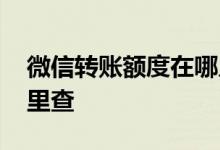 微信转账额度在哪儿查看 微信转账额度在哪里查