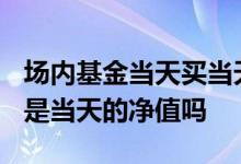 场内基金当天买当天卖吗? 场内基金当天买入是当天的净值吗