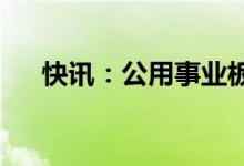 快讯：公用事业板块异动国中水务涨停