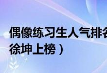 偶像练习生人气排名（偶像练习生出道选手蔡徐坤上榜）