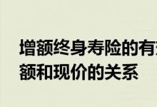 增额终身寿险的有效保额 增额终身寿险的保额和现价的关系