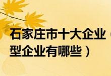 石家庄市十大企业（石家庄国企排名石家庄大型企业有哪些）