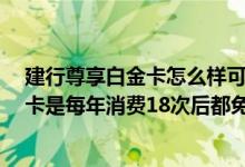建行尊享白金卡怎么样可以免年费 你好 问下建行标准白金卡是每年消费18次后都免当年年费吗