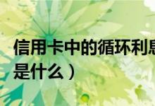 信用卡中的循环利息是什么（信用卡循环利息是什么）