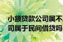小额贷款公司属不属于民间借贷 小额贷款公司属于民间借贷吗