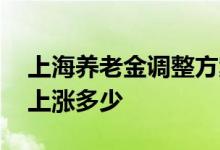 上海养老金调整方案什么时候出 今年预计会上涨多少 