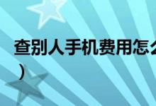 查别人手机费用怎么查询（网上查询步骤介绍）