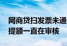 网商贷扫发票未通过什么意思 网商贷扫发票提额一直在审核