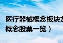 医疗器械概念板块龙头股票有哪些（医疗器械概念股票一览）