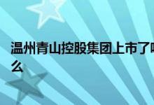 温州青山控股集团上市了吗 温州青山控股集团股票代码是什么 