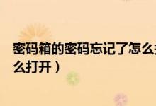 密码箱的密码忘记了怎么打开箱子（密码箱的密码忘记了怎么打开）
