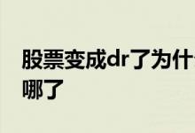 股票变成dr了为什么钱少了 股票dr当天钱去哪了