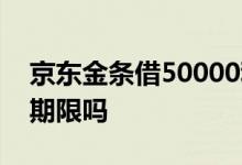 京东金条借50000利息 京东金条利息优惠有期限吗