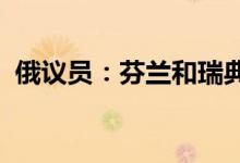 俄议员：芬兰和瑞典加入北约没有战略意义