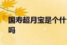 国寿超月宝是个什么基金 国寿超月宝是基金吗