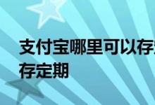 支付宝哪里可以存定期存款 支付宝哪里可以存定期