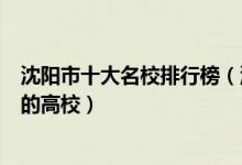 沈阳市十大名校排行榜（沈阳最好的十所大学沈阳市最出名的高校）