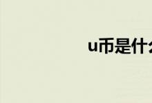 u币是什么 u币是什么
