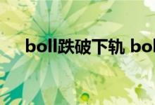boll跌破下轨 boll跌破上轨意味着什么