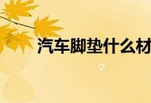 汽车脚垫什么材质好（如何挑选呢）