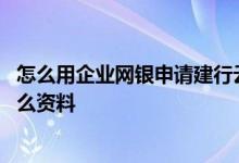 怎么用企业网银申请建行云税贷 申请建行云税贷客户需要什么资料