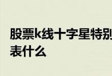 股票k线十字星特别多什么意思 股票十字星代表什么