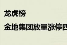 龙虎榜|金地集团放量涨停四机构合计买入4.45亿元