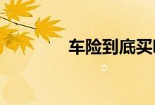 车险到底买哪些需要的就行