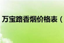 万宝路香烟价格表（万宝路爆珠多少钱一包）