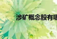 涉矿概念股有哪些涉矿概念股名单