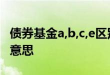 债券基金a,b,c,e区别 一支基金分A或C是什么意思