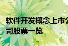 软件开发概念上市公司有哪些软件开发上市公司股票一览