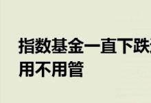 指数基金一直下跌还要不要买 指数基金下跌用不用管