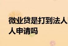 微业贷是打到法人账户的吗 微业贷必须是法人申请吗