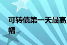 可转债第一天最高涨幅 可转债第一天最高涨幅