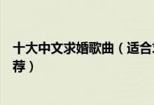 十大中文求婚歌曲（适合求婚的歌曲有哪些求婚表白音乐推荐）