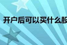开户后可以买什么股票 开户后能买什么股票