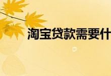 淘宝贷款需要什么条件（淘宝贷款）