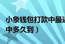小象钱包打款中最迟多久认证（小象钱包打款中多久到）