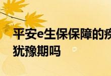 平安e生保保障的疾病 e生平安疾病守护金有犹豫期吗