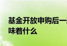 基金开放申购后一般会涨吗 基金开放申购意味着什么