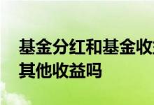 基金分红和基金收益 指数基金除了分红还有其他收益吗