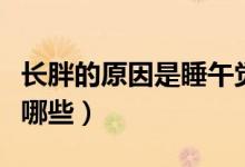 长胖的原因是睡午觉造成的吗（长胖的原因有哪些）